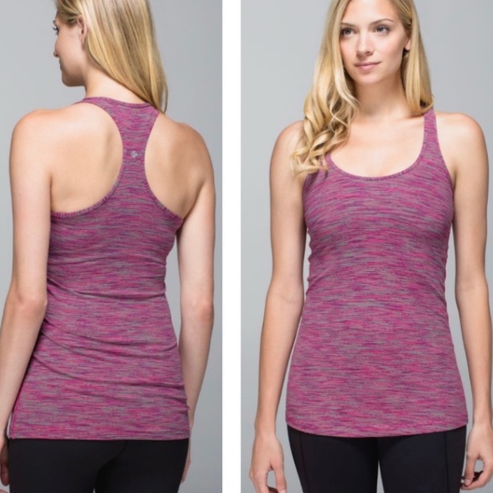 lululemon athletica Pink and Gray Tank Top